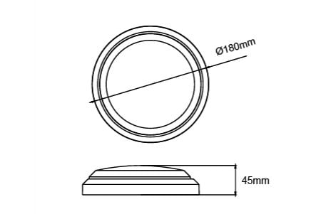 Dessin de la lumière LED étanche E-CEBJ16W-BK